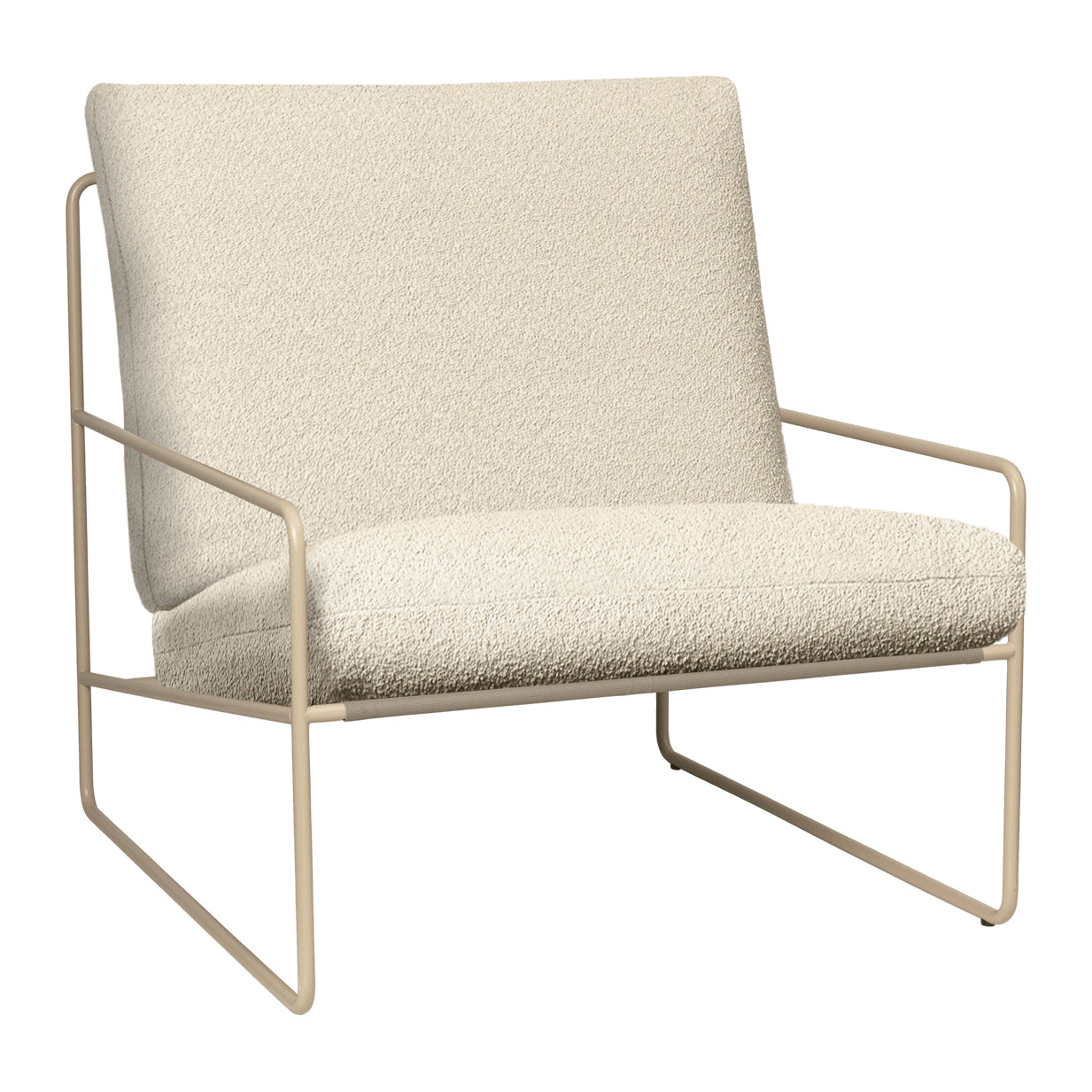 ferm LIVING Desert Lounger -  Pure Bouclé - Cashmere / Off-White