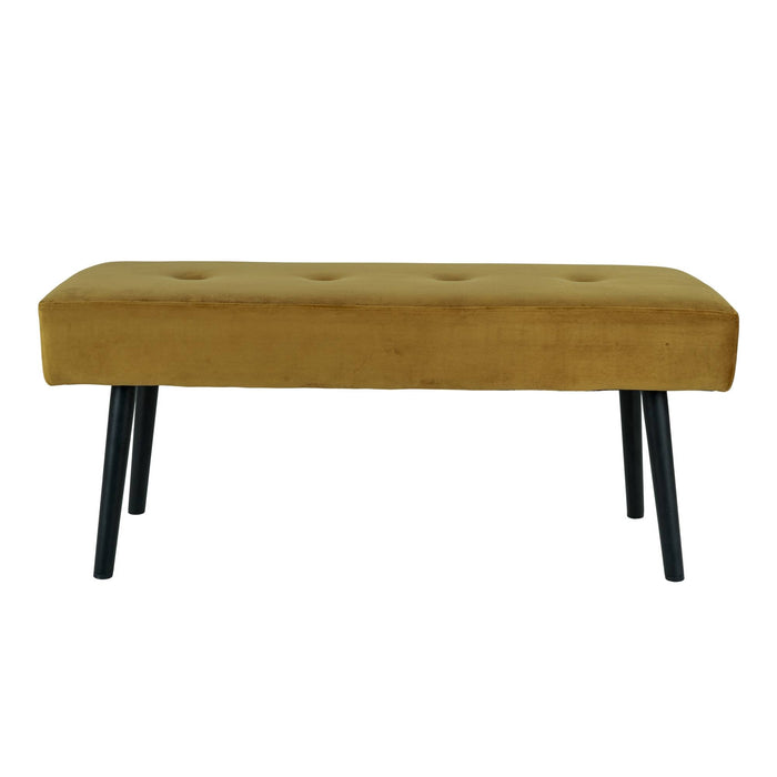 House Nordic Bankje Lyla 35x100x44 cm mosterdgeel