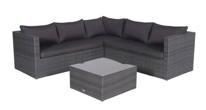 Montana loungeset - 4-delig - earl grey - dark antraciet