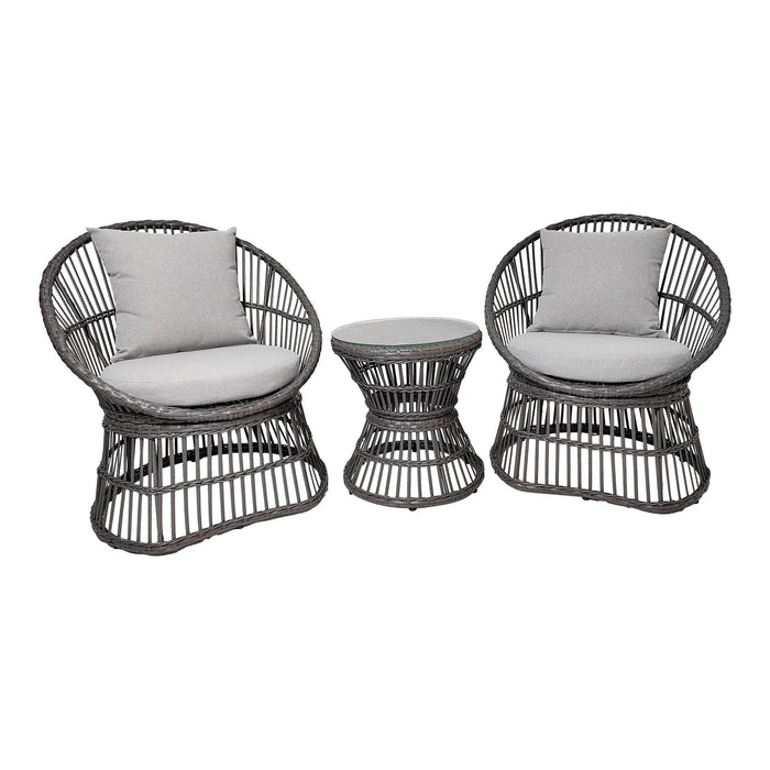 House Nordic - Lounge Set Natal Rotan Grijs
