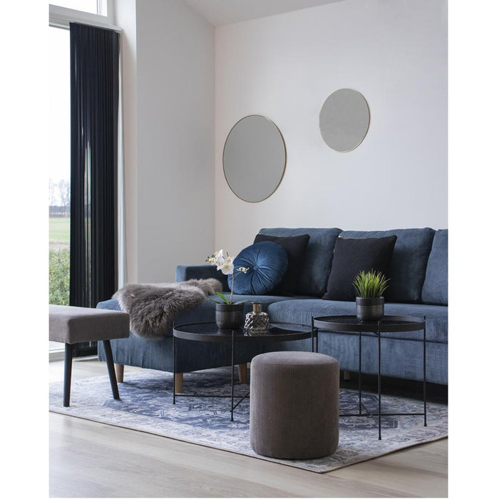 Jersey Mirror - Spiegel met messing look lijst- 40 cm
