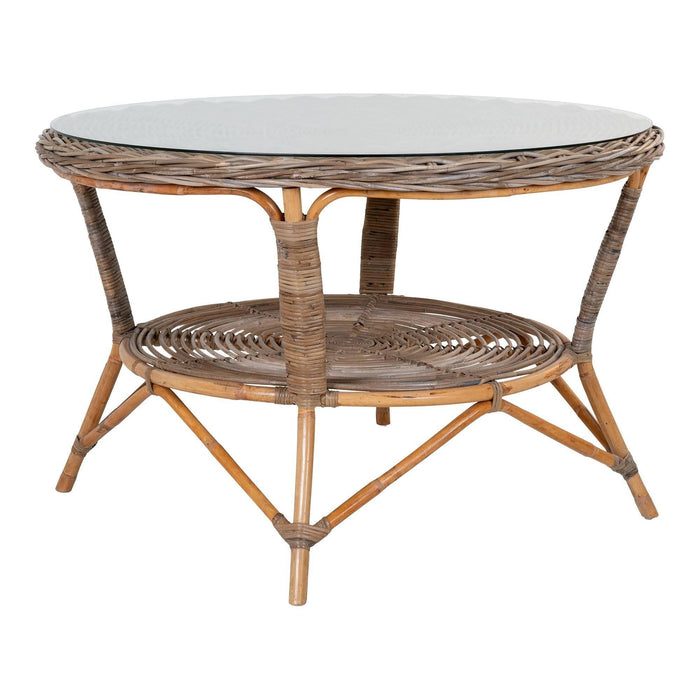 House Nordic - Tuintafel Larisa kubu|Glasplaat ø120cm