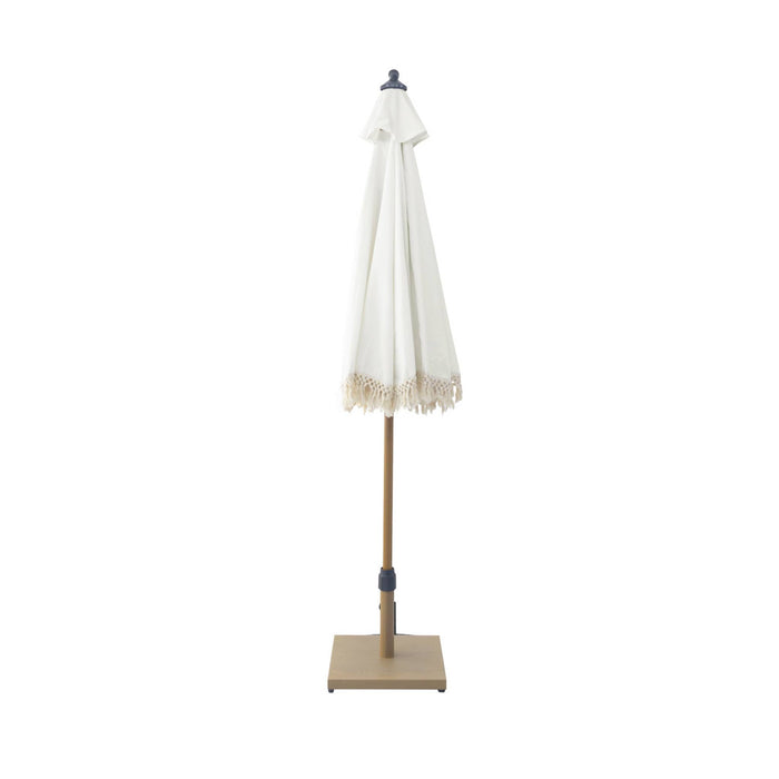 sweeek - Parasol recht met franjes 2m, staal