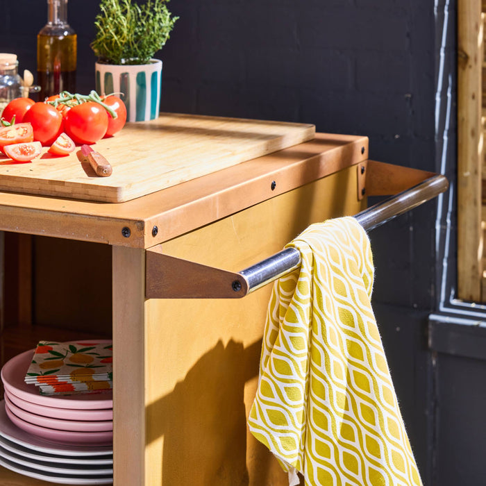 sweeek - Kookvuurschaal Ø80cm met grillrooster en opbergruimte