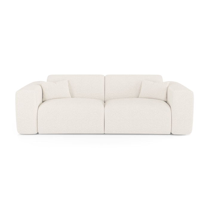 Express slaapbank dunlopillo 140cm stof bouclette crème