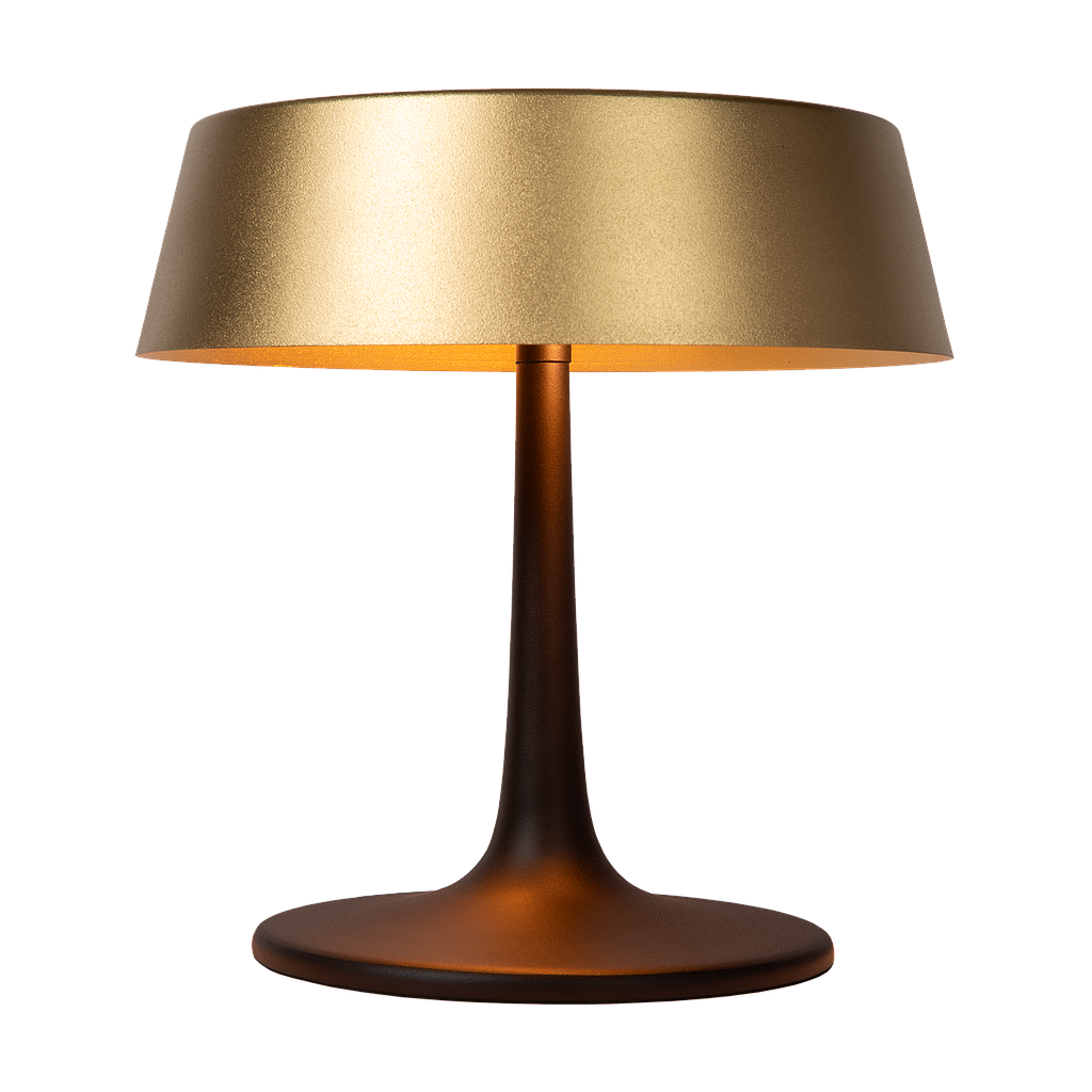 Atmooz - Tafellamp Matcha - Goud & Zwart - Ø 28 cm - Metaal - Dimbaar