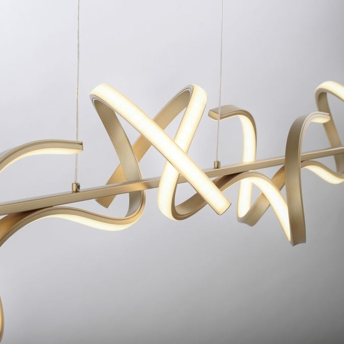 Paul Neuhaus Curls Hanglamp Mat Goud 40Watt incl. Dimmer