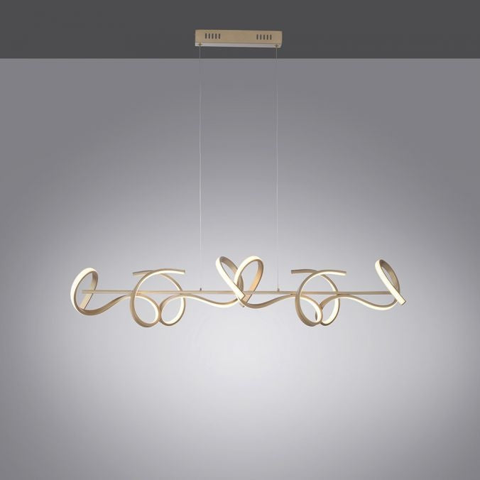 Paul Neuhaus Curls Hanglamp Mat Goud 40Watt incl. Dimmer