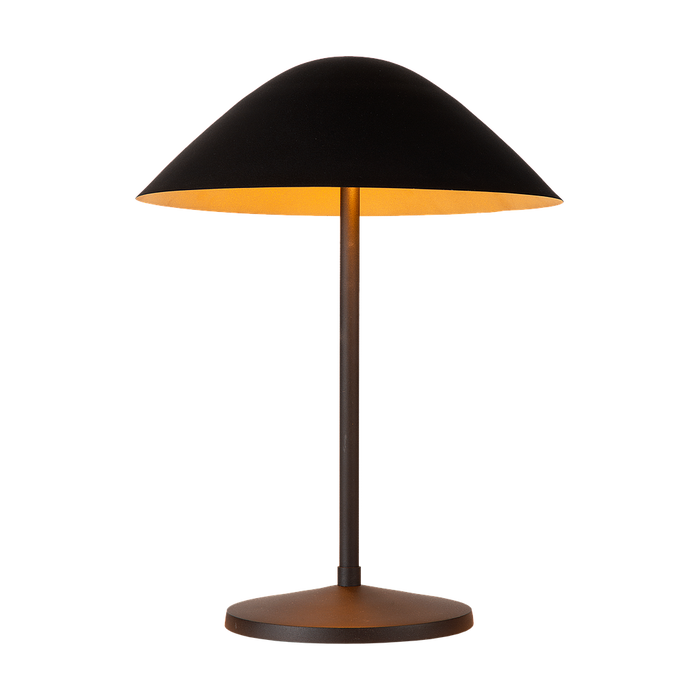 Atmooz Elan - Tafellamp - Zwart & Goud - 2 Lichtpunten - Paddestoelvormig - 34x34x45cm