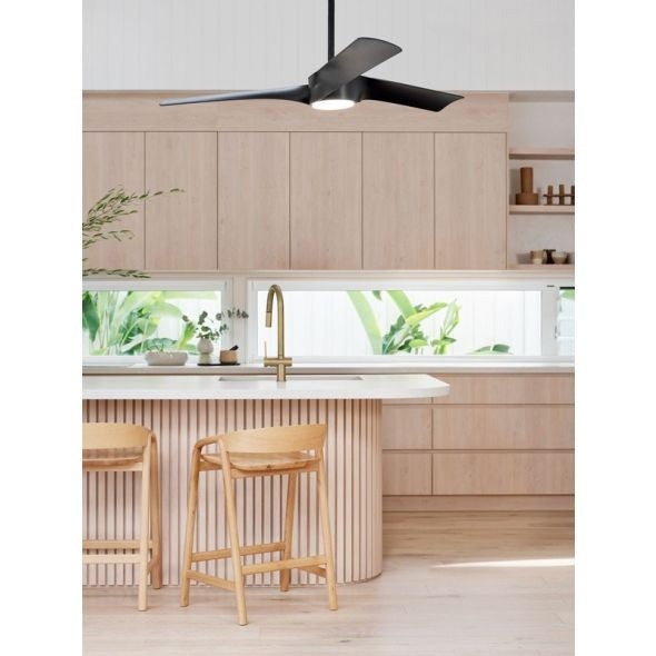 Lucci Air Plafondventilator Line Zwart Ø 132cm Incl. Lamp &