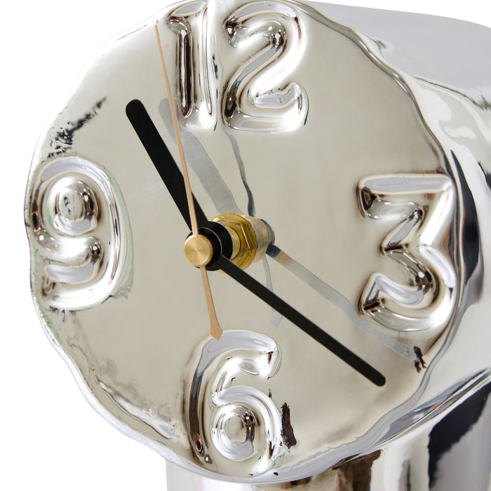 HKliving Retro Ceramics Tafelklok - Chrome