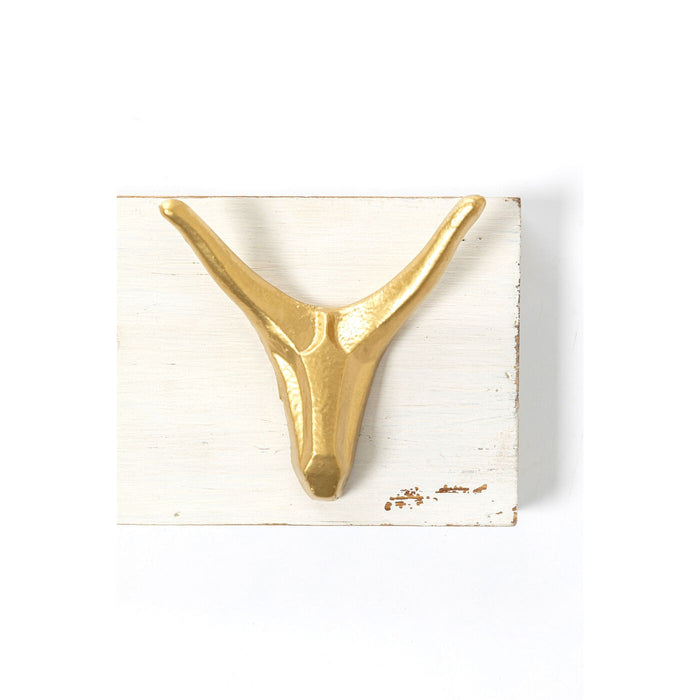 Wand Kapstock hert goud en wit 75cm Kare Design