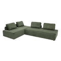 sweeek - Module stoel voor modulaire 2-zits bank in ribfluweel (set
