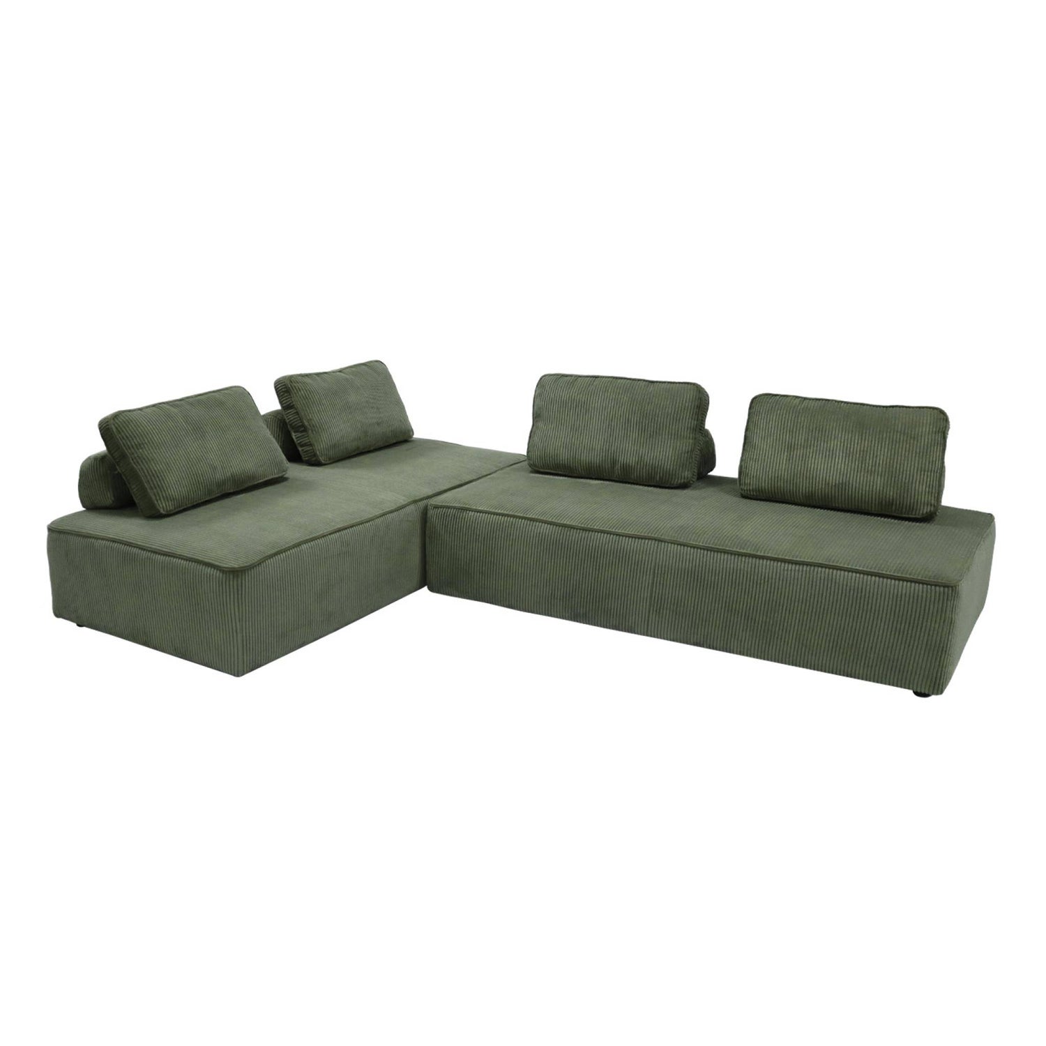 sweeek - Module stoel voor modulaire 2-zits bank in ribfluweel (set