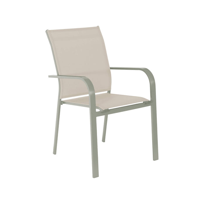 sweeek - Stapelen tuinstoelen van aluminium en textileen (Set van 2)
