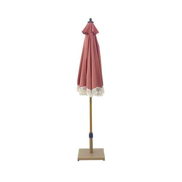 sweeek - Parasol recht met franjes 2m, staal