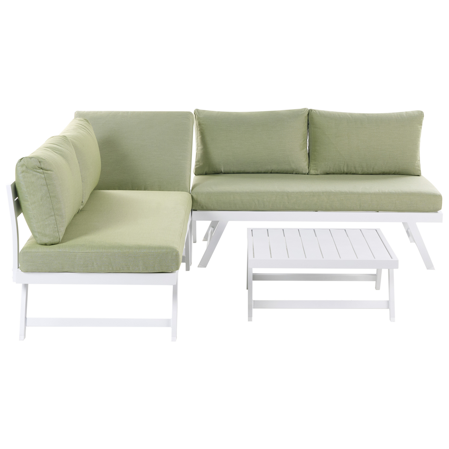 Beliani - COCCORINO - Loungeset voor 5 - Groen - Aluminium