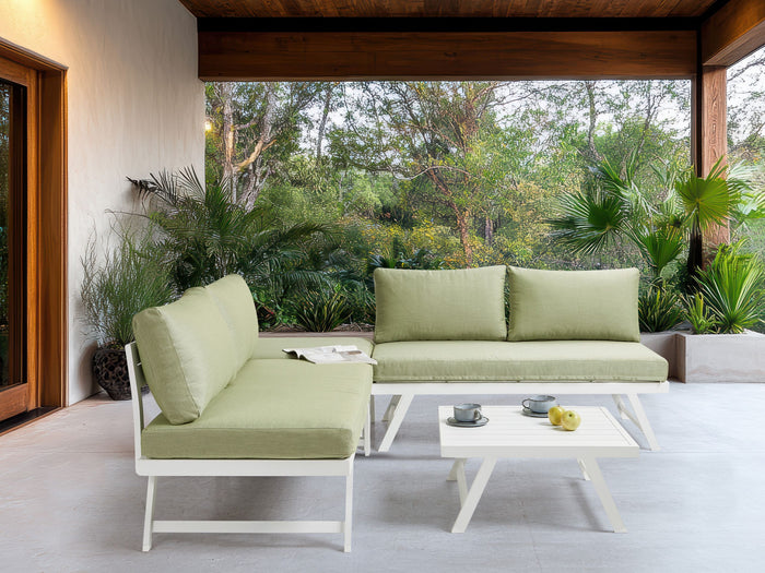 Beliani - COCCORINO - Loungeset voor 5 - Groen - Aluminium