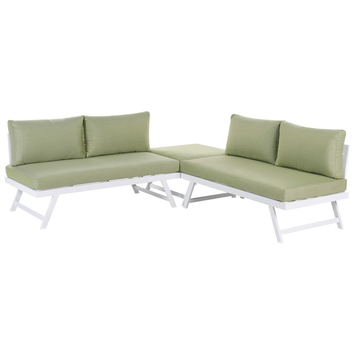 Beliani - COCCORINO - Loungeset voor 5 - Groen - Aluminium