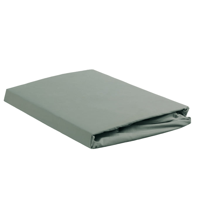 Ambiante Katoen - Splittopper Hoeslaken - 140x200 - Groen