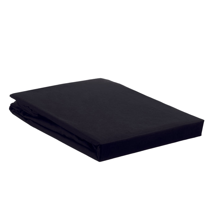 Ambiante Katoen - Splittopper Hoeslaken - 140x200 - Zwart