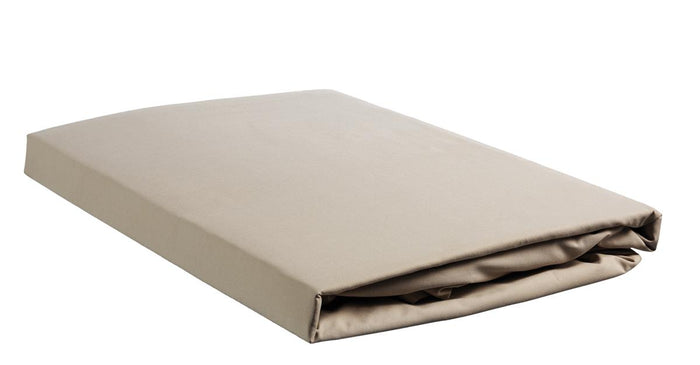 Ambiante Katoen - Splittopper Hoeslaken - 140x200 - Taupe