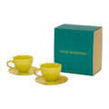 Urban Nature Culture Good Morning Kop Cappuccino/Thee en Bord Limelight – Set van 4 - In Geschenkverpakking