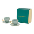 Urban Nature Culture Good Morning Kop Cappuccino/Thee en Bord Slate – Set van 4 - In Geschenkverpakking