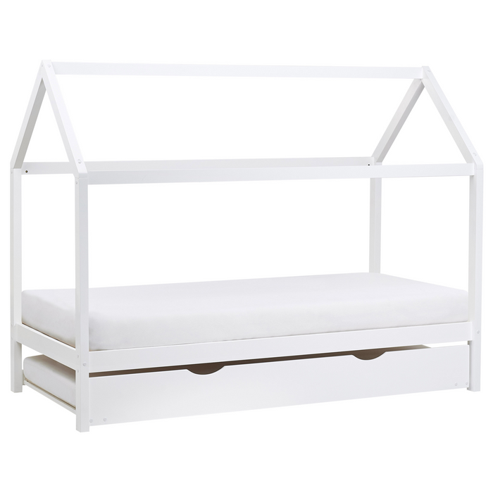 Beliani - CRILLON - Onderschuifbed - Wit - 90 x 200 - Hout