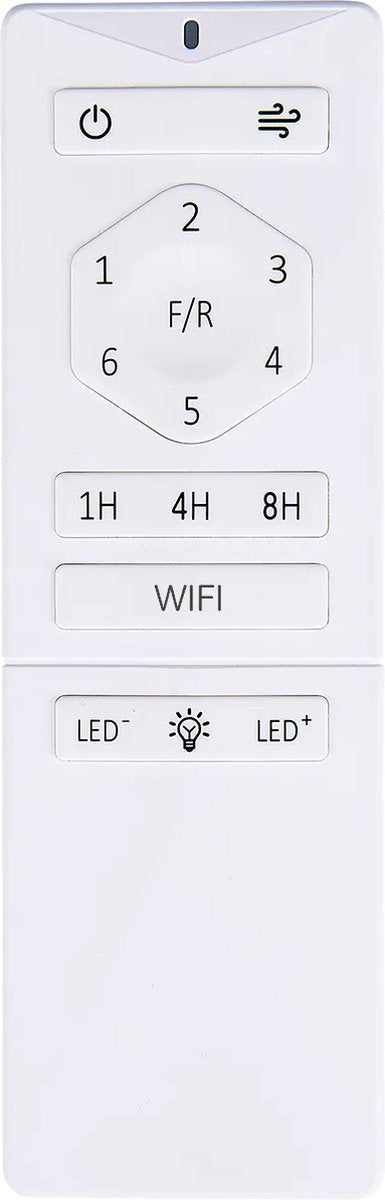 Freelight Plafondventilator Storm WIFI Ø 132 cm met LED geluidsloos zw