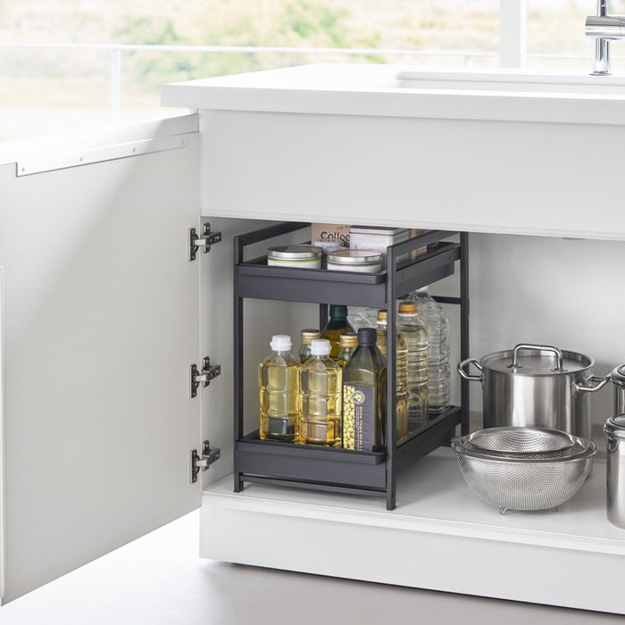 Yamazaki Keukenkast Organizer - 2 niveaus - Tower - Zwart