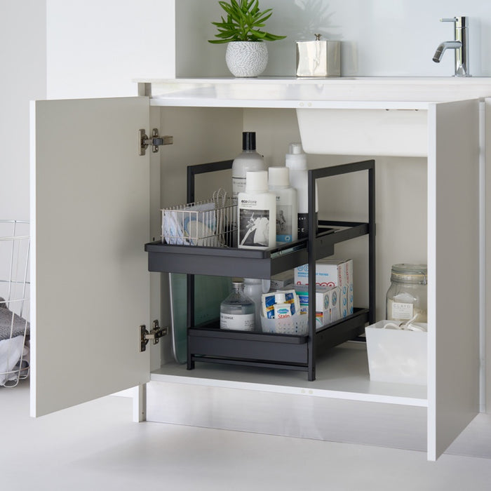 Yamazaki Keukenkast Organizer - 2 niveaus - Tower - Zwart