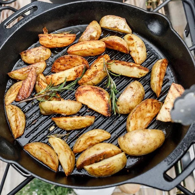 - Gietijzeren grill skillet met handvaten Petromax - 35 cm