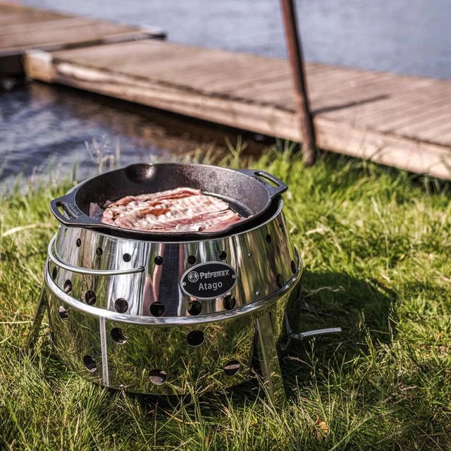 - Gietijzeren grill skillet met handvaten Petromax - 35 cm