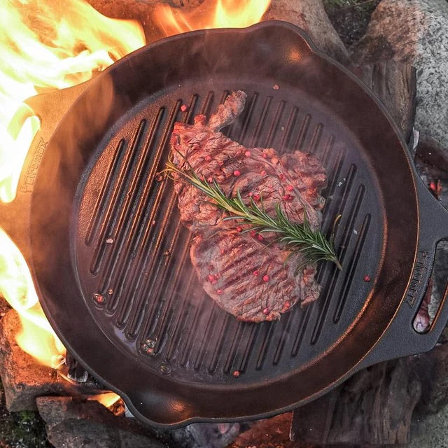 - Gietijzeren grill skillet met handvaten Petromax - 35 cm