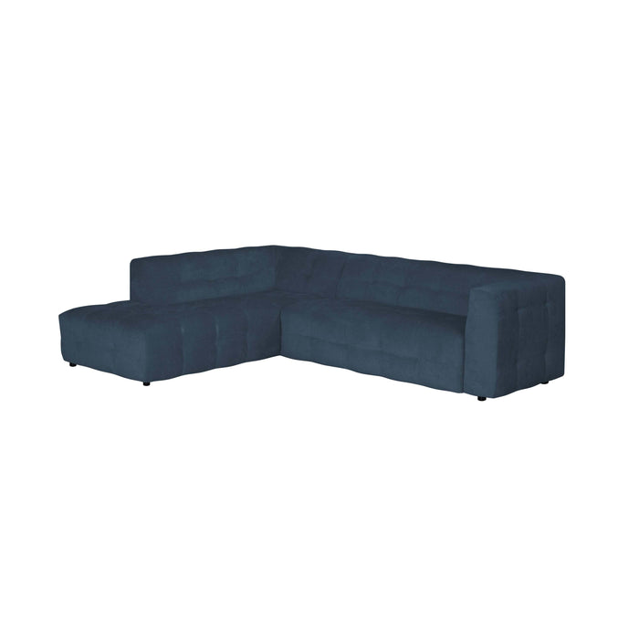 by fonQ Mush Hoekbank Links - Chenille - Blauw