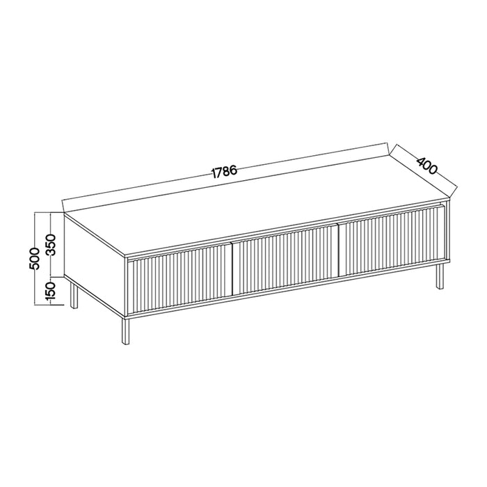 by fonQ Ovara Tv-meubel B 179 cm - 3 Lades