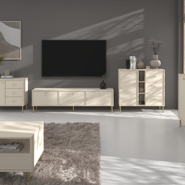 by fonQ Luvra Tv-meubel 3-deurs - Zand