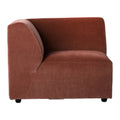 HKliving Jax Bank Element - Hoekstuk Links - Royal Velvet - Magnolia