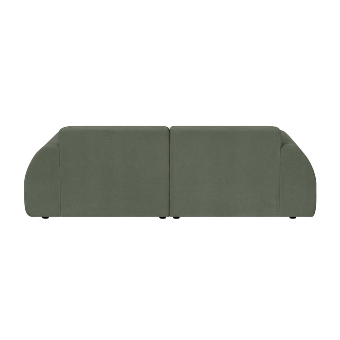 by fonQ Bink 2,5-zits Hoekbank met Chaise Longue Links - Bouclé - Mosgroen