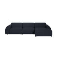 by fonQ Bink 3-zits Hoekbank met Chaise Longue Rechts - Bouclé - Zwart