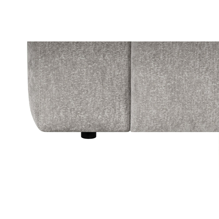 by fonQ Plume 3-zits Hoekbank met Chaise Longue XL Rechts - Chenille - Grijs