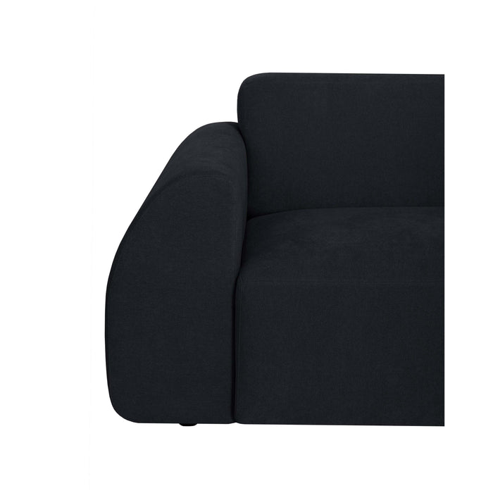 by fonQ Bink 3-zits Hoekbank met Chaise Longue Rechts - Bouclé - Zwart
