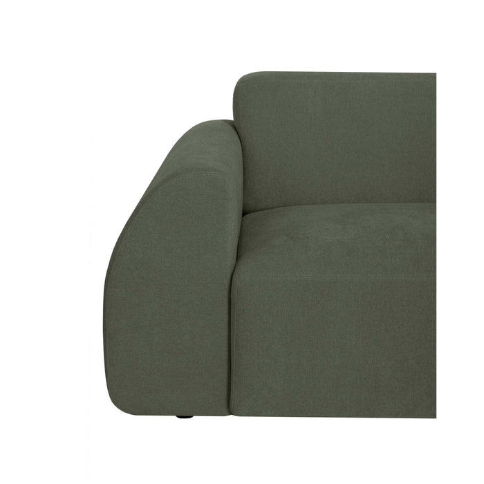 by fonQ Bink 3-zits Hoekbank met Chaise Longue Rechts - Bouclé - Mosgroen