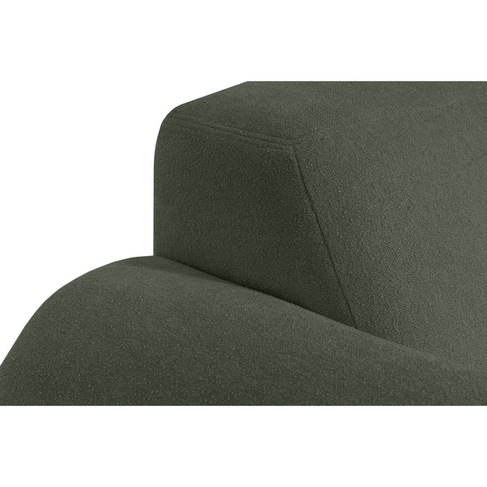 by fonQ Bink 3-zits Hoekbank met Chaise Longue Rechts - Bouclé - Mosgroen