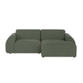 by fonQ Bink 2,5-zits Hoekbank met Chaise Longue Rechts - Bouclé - Mosgroen