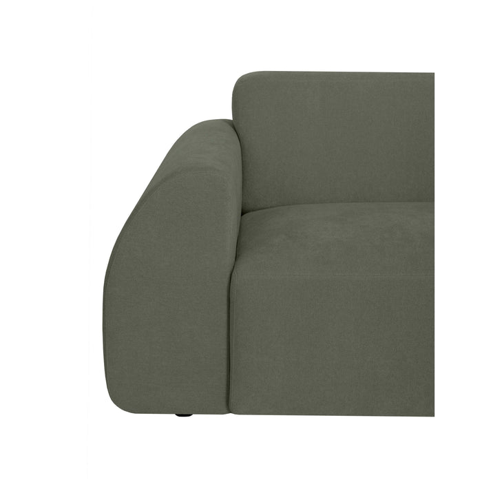 by fonQ Bink 2,5-zits Hoekbank met Chaise Longue Rechts - Bouclé - Mosgroen