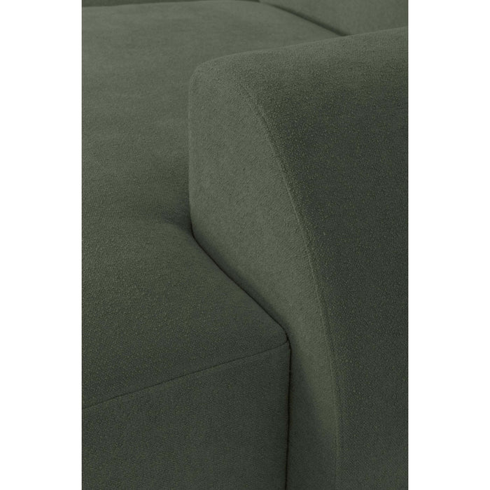 by fonQ Bink 2,5-zits Hoekbank met Chaise Longue Rechts - Bouclé - Mosgroen