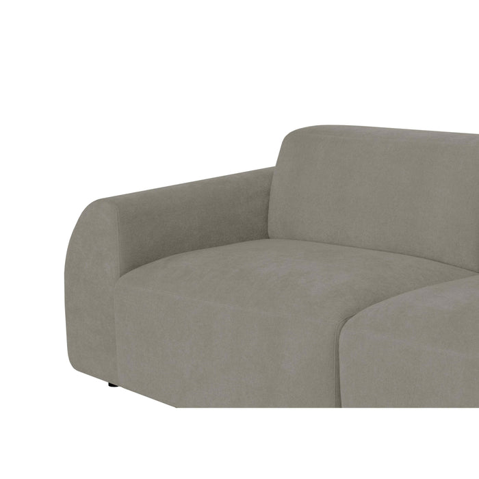 by fonQ Bink 3-zits Hoekbank met Chaise Longue Rechts - Bouclé - Grijs