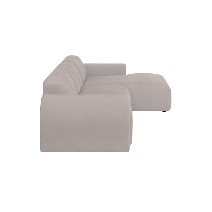 by fonQ Bink 3-zits Hoekbank met Chaise Longue Rechts - Bouclé - Ecru